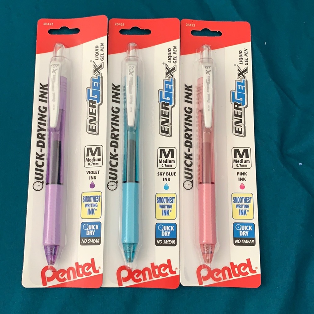Lot of 3 Pentel EnergelX gel pen 0.7mm